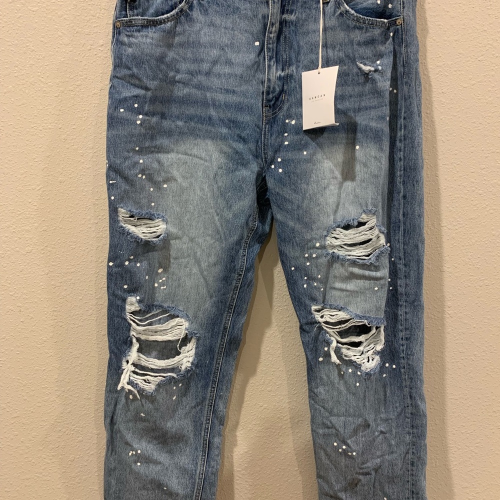 KanCan Blue Relaxed Distressed Jeans